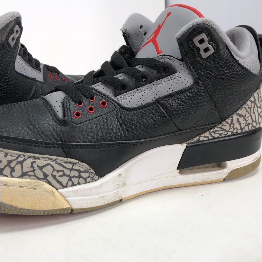 Nike Air Jordan 3 Retro 2018 Black Cement 854262-001 Men’s Sneakers - Size 12 - Picture 10 of 14